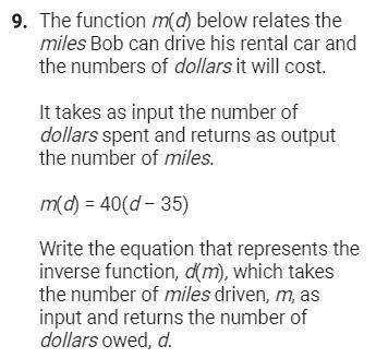 Answer the question about inverses. (Can someone help me understand how to do the problem below)