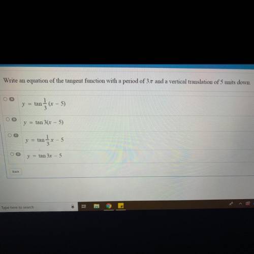 Please help me !!!Write an equation of the tangent function with a period of 31 and a vertical tran