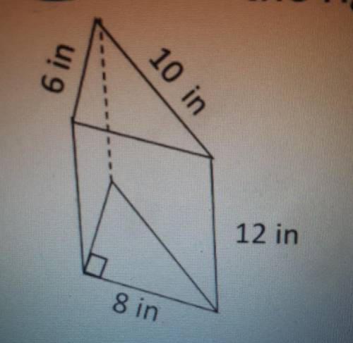 Find the surface area of the right prism ​