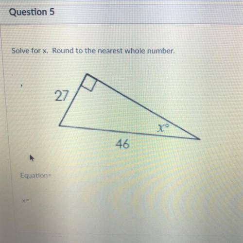 Solve for X round your answer to the nearest whole number