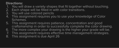 Can someone do this art homework for please due on April 26