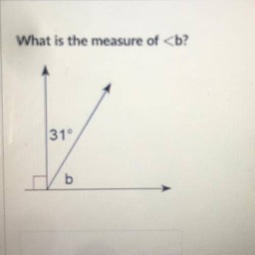 What is the measure of
31°
I need help
