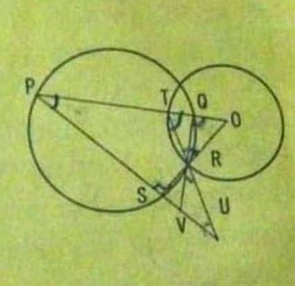 In the given figure PQRS is a cyclic quadrilateral PQ AND SR are produced upto the centre o of the