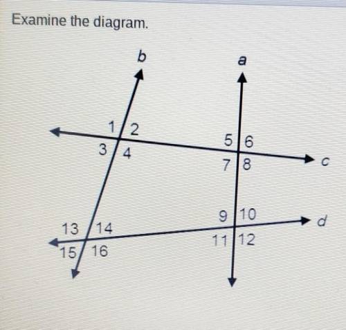 Name two corresponding angles to <1.

<6&<15<5&<6<13&<15<5&