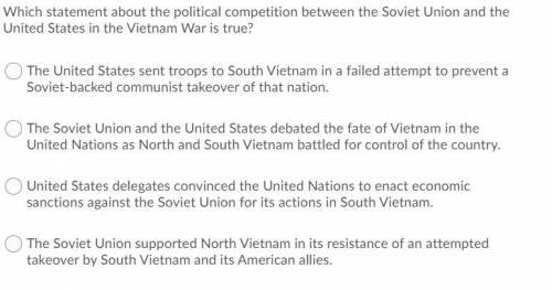 witch statement about the political competition between the soviet union and the united states in t