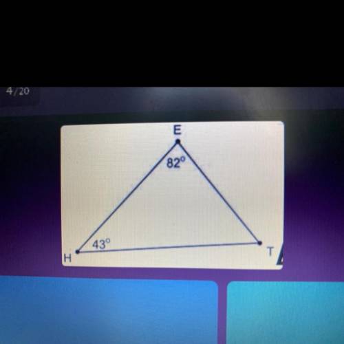 PLS HELP ME 
What would the measure of the third angle
equal?