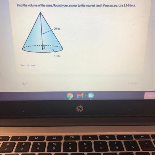 Find the volume of the cone. Round your answer to the nearest tenth if necessary. Use 3.14 for a
