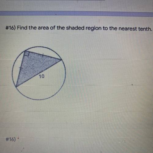 Find the area of the shaded region, please help no links!!! I will give brainiest