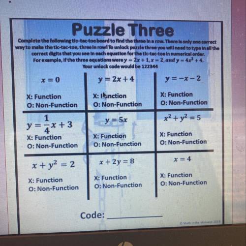 Y = 2x 4 4

y=-1-2
X: Function
O: Non-Function
X: Function
O: Non Function
Punexion
O: Non Functio