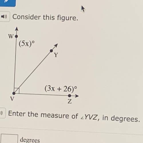 Consider this figure, enter the measure of