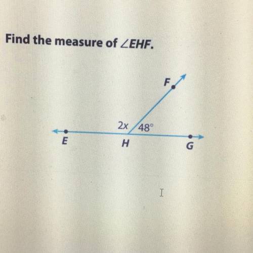 A Find the measure of EHF