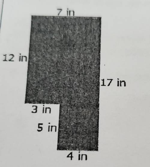 What is the area, in square inches, of the shape?​