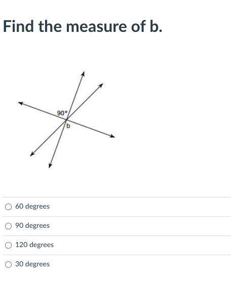 Find the measure of b.
