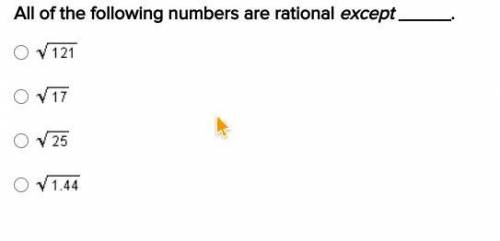 All of the following numbers are rational except _____.