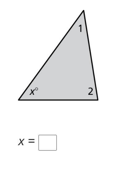 The measures of angle 1and angle 2 are 25% and 45% of the sum of the angle measures of the triangle