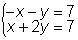 Use addition to solve the system of linear equations. Include all of your work in your final answer