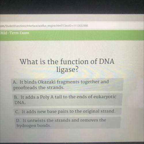 What is the function of dna ligase .
