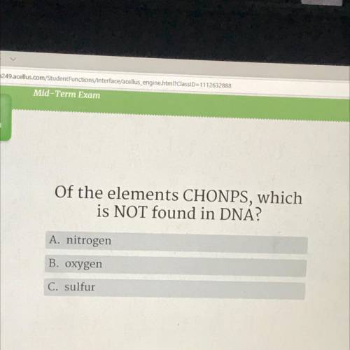 Of the elements chonps, which is NOT found in DNA?