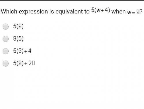 Which exprxession is equivalent to ￼ when ￼? ￼ ￼ ￼ ￼​