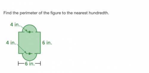 Find the perimeter of the figure and round to the nearest tenth