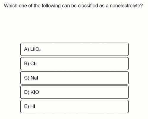 Identify the nonelectrolyte