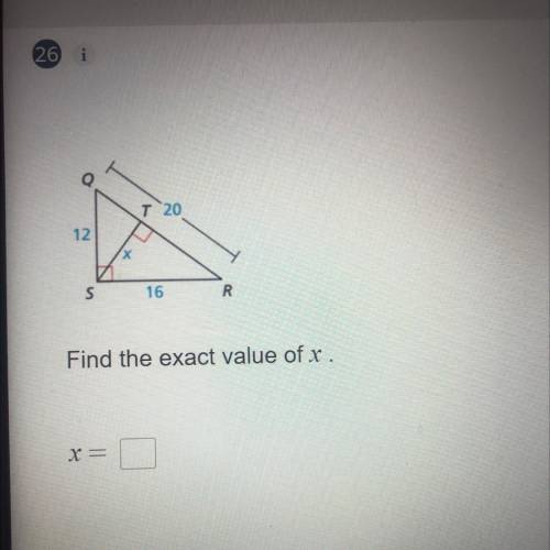 Find the exact value of x p