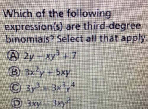What is a third-degree binomial?