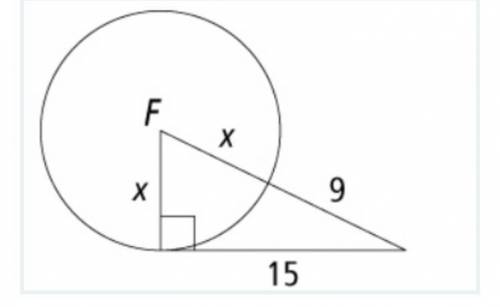 What is the radius of ⊙F?