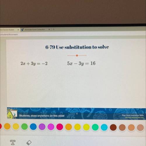 What is the answer for this using substitution?