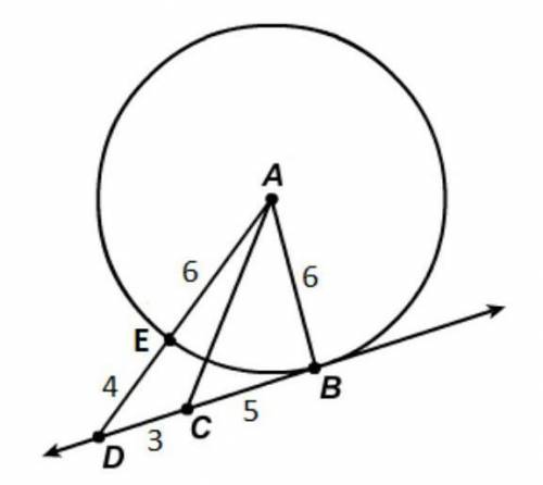 Given the information below, is DB⃡ tangent to Circle A at point B? Justify with shown work.​