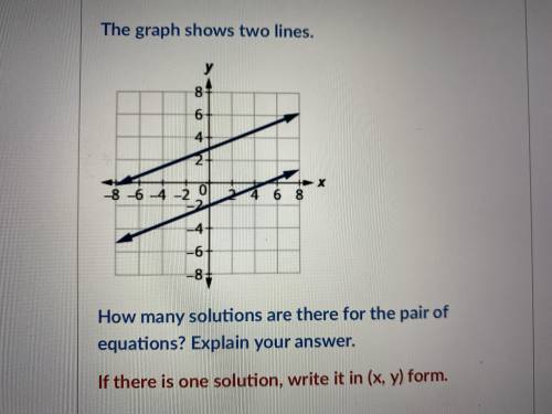 The graph shows two lines PLS EXPLAIN YOUR ANSWER