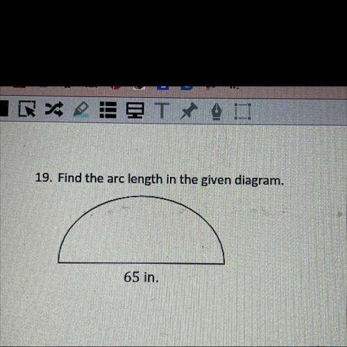 PLEASE HELP I JUST WANNA GO TO BED 
find the arc length in the given diagram