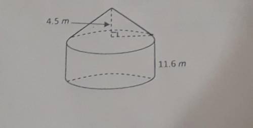 The volume of the solid is 1028.35 m^3. What is the radius? Use 3.14 for it. Round to the nearest t