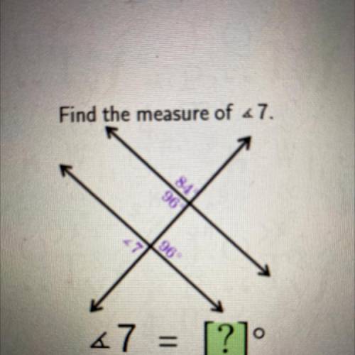 Find the measure of 7