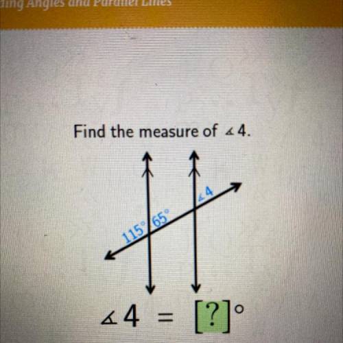 Find the measure of 4