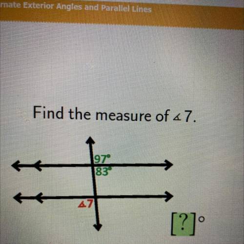 Find the measure of 7