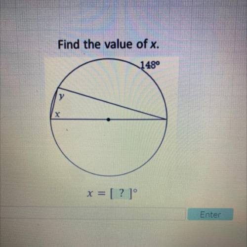 Find the value of x.
1489
y
x = [?]