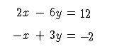 What is the solution of the system of linear equations below?

A. 
(-2,0)
B. 
(0,-2)
C. 
no soluti