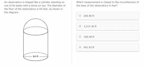 Which measurements is closest to the circumference of the base of the observatory in feet?