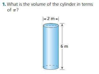 What is the volume of the cylinder in terms of n?