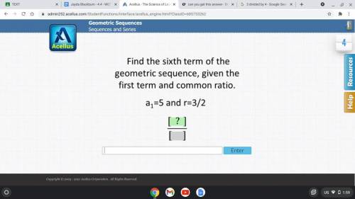 Algebra 2 Find the 6th term of the geometric sequence, given the first term and the common ratio. a