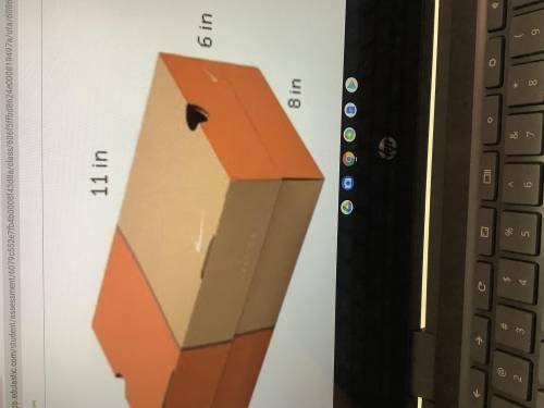 Find the surface area of the shoebox below: