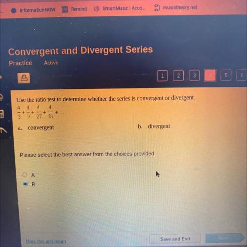 Practice

Active
1
2
Use the ratio test to determine whether the series is convergent or divergent