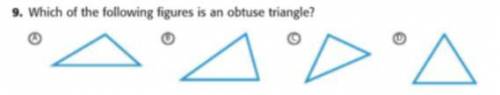 Which of the following is an obtuse triangle?