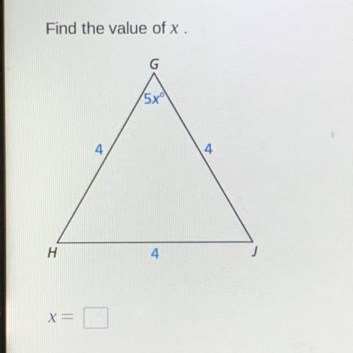 Find the value of x

i need to have 20 characters in order to ask a question soo don’t mind this :