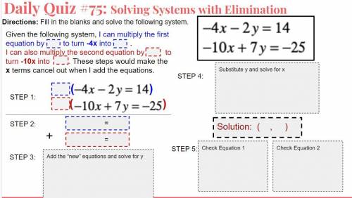 Solving Systems with Elimination