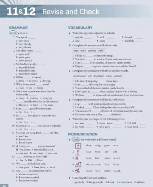 English file elementary 11 12 revise and check