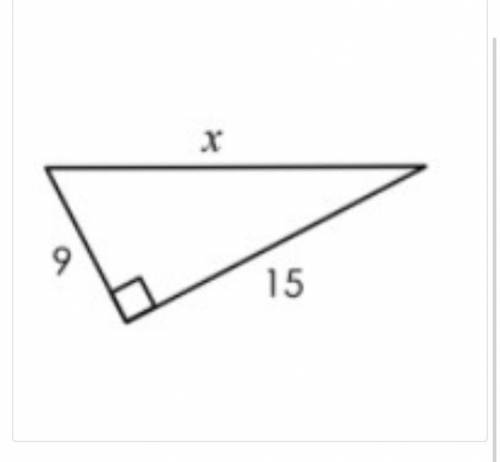 Solve for x pythagorean theorem