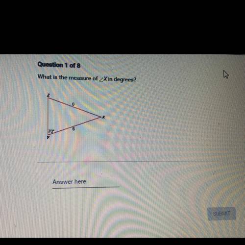 Help plsss no links!!! What is the measure of X in degrees?