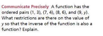 (50 POINTS) Math Inverse Functions please help